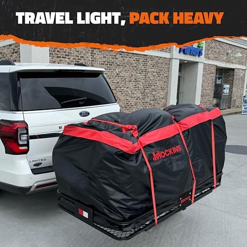 Mockins 40 CuFt All-Weather XXL Trailer Hitch Cargo Carrier Bag 70"x30"x33" - Image 3