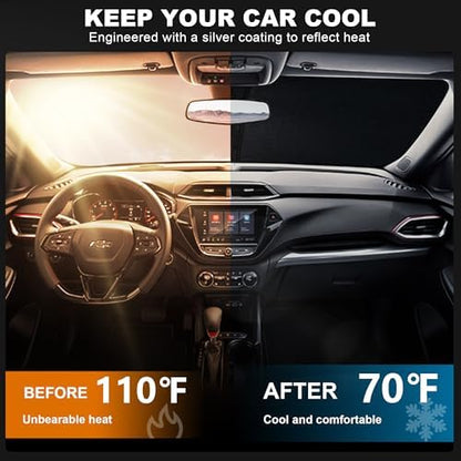 Foldable Front Windshield Sunshade fit - Image 2