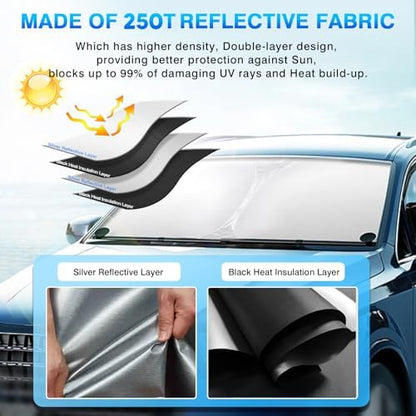 KUST Windshield Sun Shade for Toyota CHR 2018-2023 CH-R Window Accessories Sun - Image 4