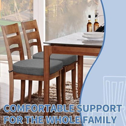 BUYUE Thickened 2.5" Friendly Woven Fabric Dining Chair Cushion, U-Shape High - Image 2