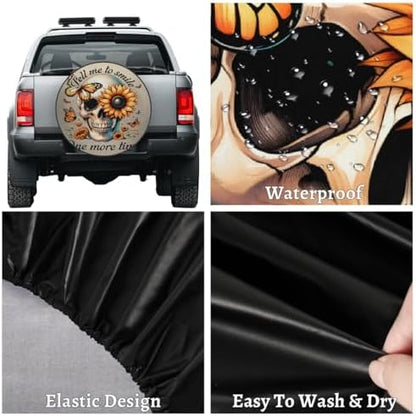 Skull Spare Tire Cover 14in Spare Wheel Covers Tire Storage Cover - Image 4
