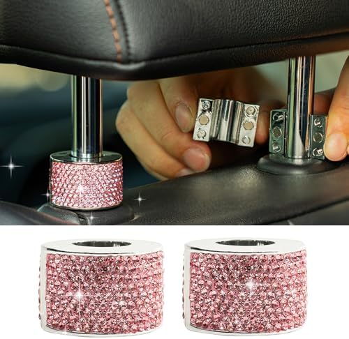 Rislobx 2PCS Magnetic Car Headrest Collars, Rhinestone Car Head Rest Collars by Rislobx