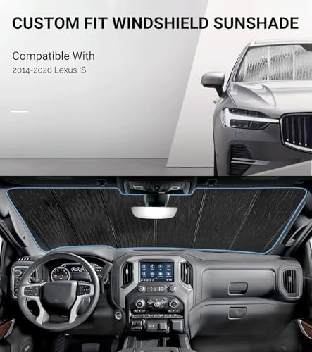 Pigenius Windshield Sunshade for Lexus IS200t/IS250/IS300/IS350/IS F 2014-2020 - Image 2