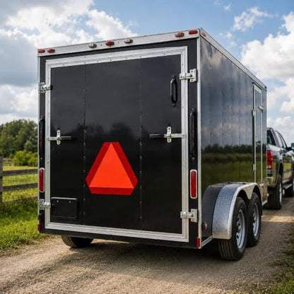 IGNIXIA Slow Moving Vehicle Sign, PVC Vinyl Decal Slow Moving Vehicle Triangle - Image 7