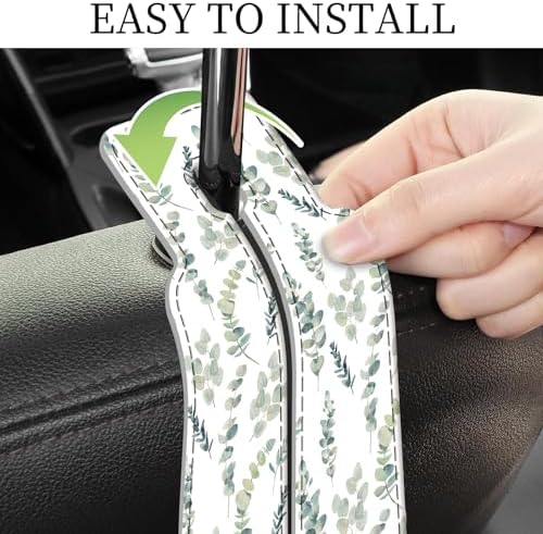 PU Leather Car Seat Hook, Storage Headrest Hanger, Cute Car Backseat Organizer - Image 5