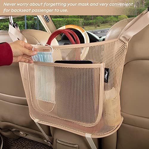 eing Car Organizers and Storage Mesh Bag, Purse Holder, Car Net Pocket Handbag - Image 4