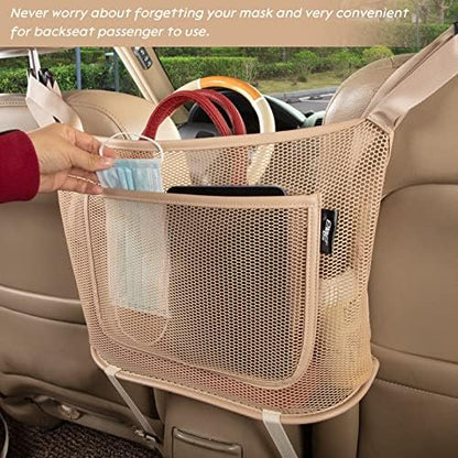 eing Car Organizers and Storage Mesh Bag, Purse Holder, Car Net Pocket Handbag - Image 4