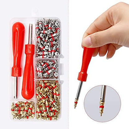 242pcs R134A Ac Valve Core Kit Valve Cores Kit AC Valve Core Removal Tool - Image 3