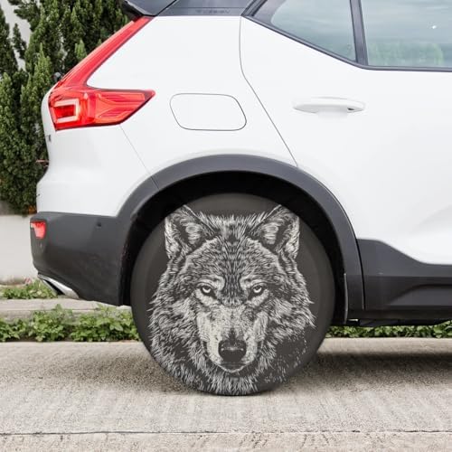 Spare Tire Cover for RV Trailer, Animals Wolf Tire Covers Universal Fit for - Image 6