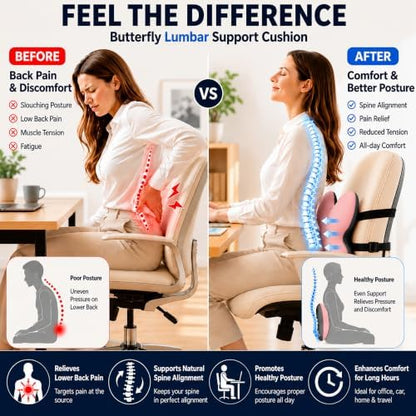 Back Support for Office Chair, Lumbar Support Pillow for Office Chair, Back - Image 4