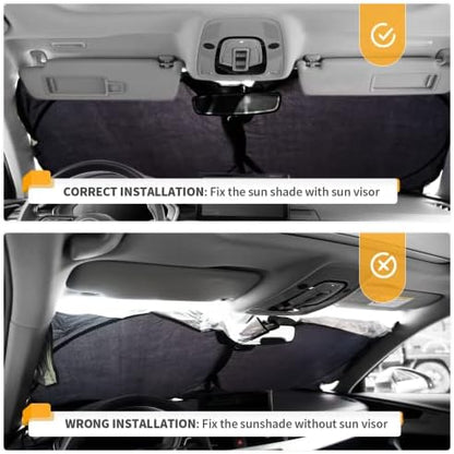 Windshield Sun Shade for 2024 2025 2026 Hyundai Kona Sunshade - Image 6