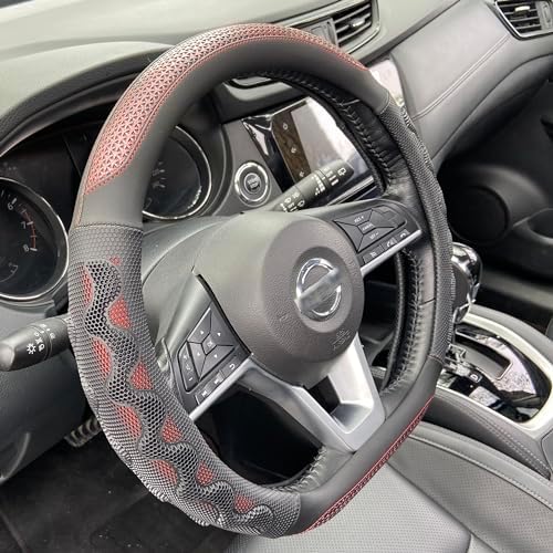 PINCTROT D Shaped Steering Wheel Cover Great Grip 14.5-15 Inch by PINCTROT