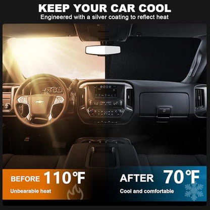 Foldable Front Windshield Sunshade fit - Image 2