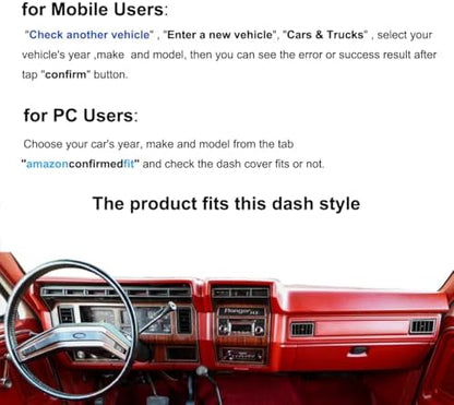 Yiz Dash Cover Mat for Ford F100 F150 F250 F350 BroncoJ71 - Image 2