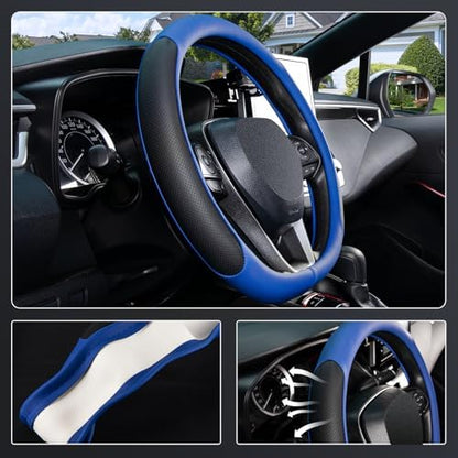 SEG Direct D Shaped Steering Wheel Cover 14.5-15 inch - Image 3