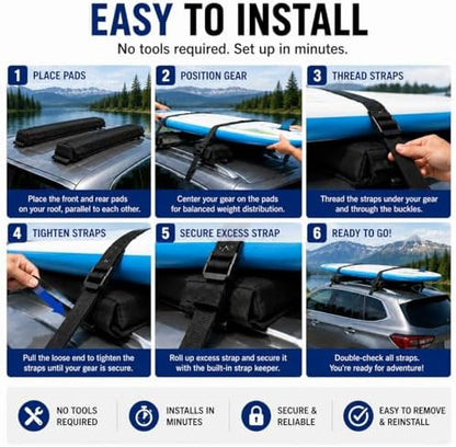 Soft Roof Rack for Ford Ranger Raptor Crew Cab 4WD 2024-Present, Car Roof - Image 6
