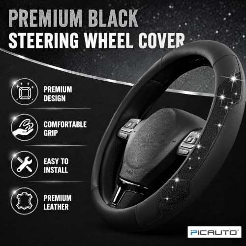 PIC AUTO Steering Wheel Cover, Universal Fit 14.5"-15.5" Car Steering Wheels - Image 2