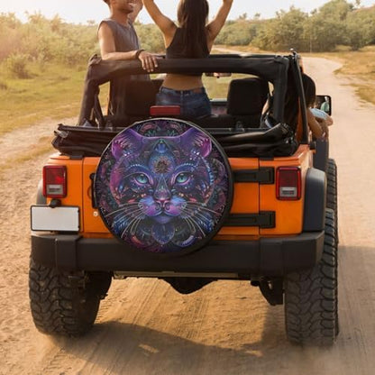 Delerain Bohemian Mandala Cat Spare Tire Cover - Image 4