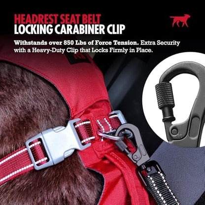 Tuff Pupper Dog Seat Belt for Car Headrest | Adjustable Length Dog Car Harness - Image 3