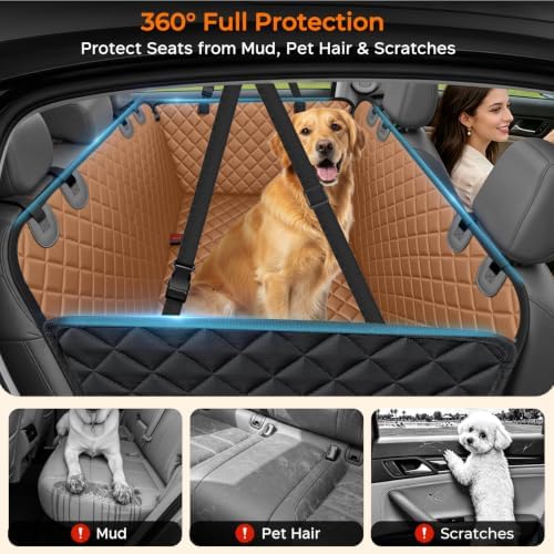 URPOWER Dog Car Seat Cover for Back Seat, Waterproof Hammock for Car & SUV - Image 2