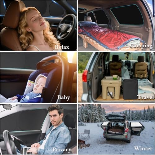 KMF Thicken Sun Shades for Nissan Rogue 2021-2025 Accessories, Full Car Window - Image 6