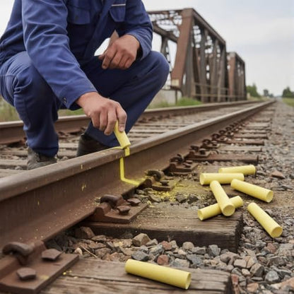 Yellow 144 Pcs Large 4 x 1 Inch Railroad Crayon Chalk - Image 6