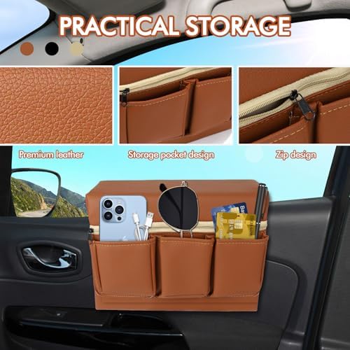 wuyaoyao Leather Car Window Armrest Storage Box - Image 3