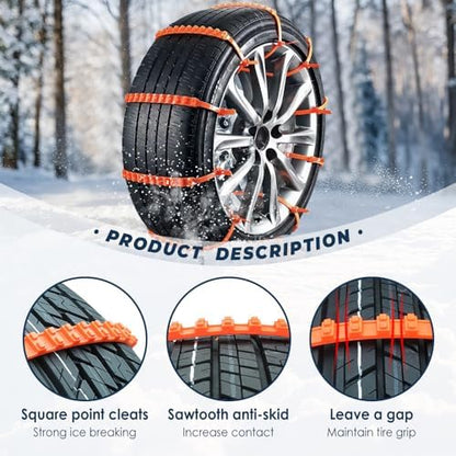 Universal Anti-Skid Snow Tire Chains, 2026 Upgraded Portable Emergency Non-Slip - Image 5