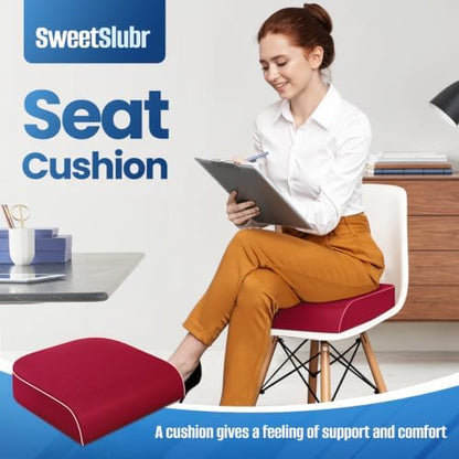 SweetSlubr Seat Cushion, Chair Pad, Memory Foam Tailbone Pain Relief - Image 3