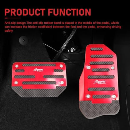 2 PCS Car Non-slip Pedal Pads Set, Alloy Brake Pedal Protectors, Accelerator - Image 6