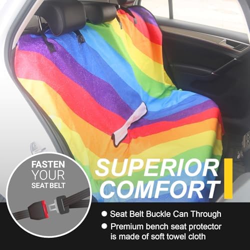 Back Seat Cover for Car Trucks Van SUV Jeep, Waterproof Rear Bench Towel Seat - Image 2