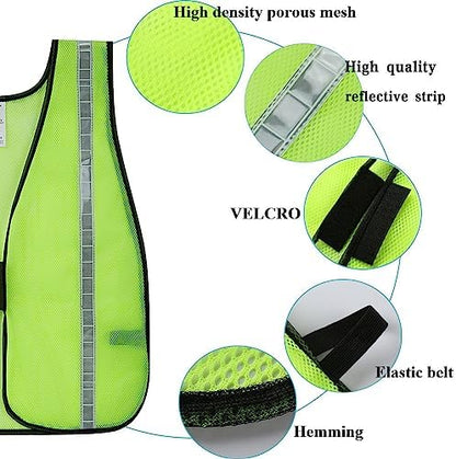 SIFE 10 Pack High Visibility Reflective Safety Vest, Made from Breathable and - Image 2
