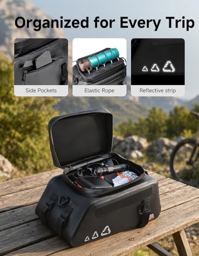 KEMIMOTO Bike Bag for Bicycle Rear Rack 13L Water Resistant Ebike Trunk Bag - Image 3