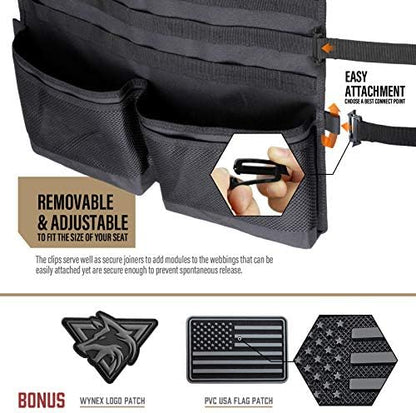 WYNEX Molle Seat Back Car Organizer Fit Most Car F150 Jeeps Pickups Trucks - Image 5