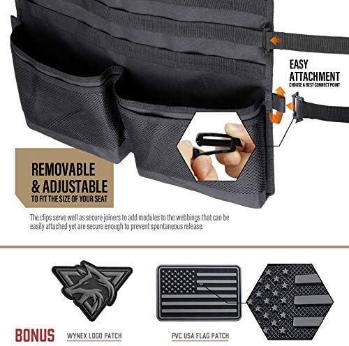 WYNEX Molle Seat Back Car Organizer Fit Most Car F150 Jeeps Pickups Trucks - Image 5