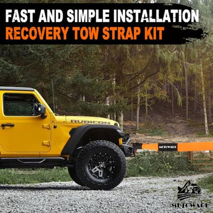 METOWARE Heavy Duty Tow Strap Offroad Recovery Kit - Image 5