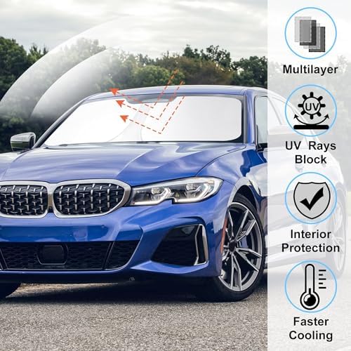Windshield Sun Shade for 2019-2026 BMW 3 Series Accessories - Image 2