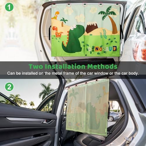 Car Window Shades with Cute Patterns, Auto Sunshades Sunglare/UV Blocker - Image 4
