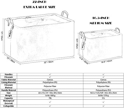 Hinwo 31L Large Canvas Storage Bin - Image 5