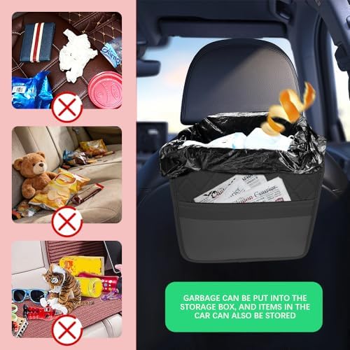 Car Seat Back Organizer, Leather Backseat Hanging Storage Bag, Car Large - Image 5