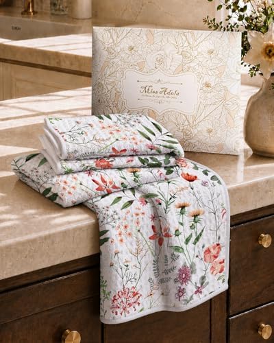 Miss Adola Double-Sided 3 Pack Dish Cloths, Floral Whispers - Image 6