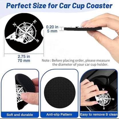 2Pack Highland Cow Car Cup Holder Coaster Neoprene Car Coasters - Image 4