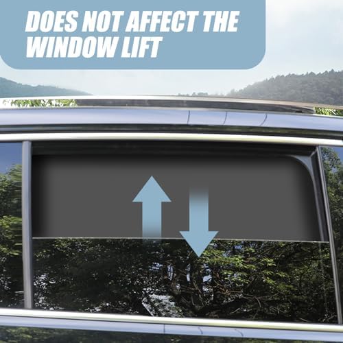 Tesnaao 4 PCS Car Side Window Sun Shade Replacement, 33CM x 48CM x 62CM Front - Image 6
