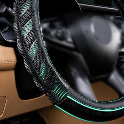 Flying Banner car Steering Wheel Cover Faux Leather Massage Universal fit 3D - Image 2