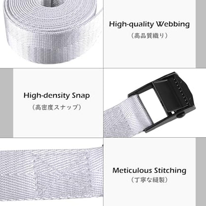 TRIWONDER Cinch Tie Down Strap Lashing Straps Heavy Duty Nylon Straps - Image 3