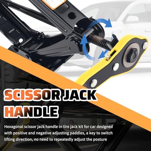 2 Ton Scissor Jack for Car Set Heavy Duty, Portable Car Jack Kit Includes - Image 6