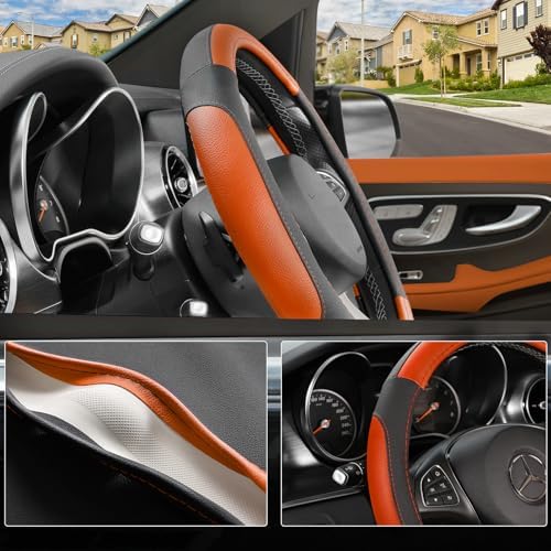 SEG Direct Steering Wheel Cover 14.5-15 inch Car Auto Interior Accessories - Image 3