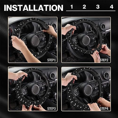 Steering Wheel Cover Moon and Star, 15 Inch Car Accessories - Image 5