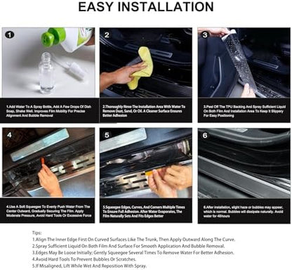 Car Door Sill Protector for Toyota Venza 2021-2025, 8.5 Mil Clear TPU PPF Paint - Image 6