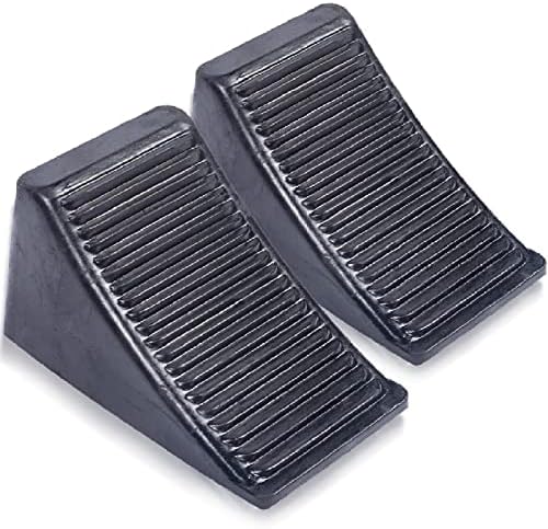 Fasmov 2 Pack Solid Rubber Heavy Duty Wheel Chock, Premium Chock by Fasmov